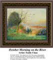 October Morning on the River, Fine Art Counted Cross Stitch Pattern, Waterscapes Counted Cross Stitch Pattern