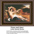 Venus and Amor, Fine Art Counted Cross Stitch Pattern, Romance Counted Cross Stitch Pattern