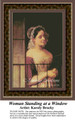 Woman Standing at a Window, Fine Art Counted Cross Stitch Pattern, Women Counted Cross Stitch Pattern