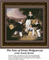 The Sons of Istvan Medgyasszay, Fine Art Counted Cross Stitch Pattern