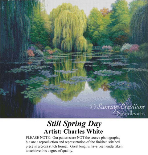 Still Spring Day, CW-16 cross stitch pattern