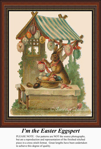 I'm the Easter Eggspert, NS-181 cross stitch pattern