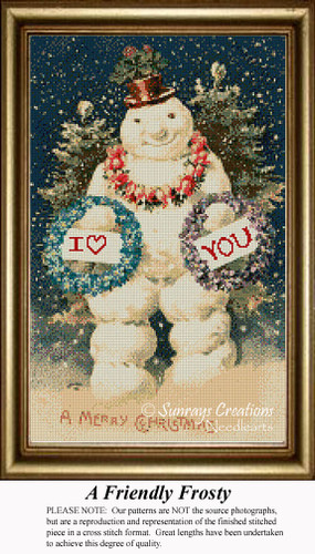 A Friendly Frosty, NS-170 cross stitch pattern