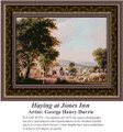 Haying at Jones Inn, Fine Art Counted Cross Stitch Pattern