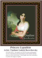 Princess Lopukhin, Fine Art Counted Cross Stitch Pattern, Women Counted Cross Stitch Pattern