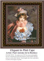 Elegant in Pink Cape, Fine Art Counted Cross Stitch Pattern, Women Counted Cross Stitch Pattern