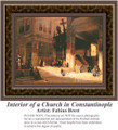 Interior of a Church in Constantinople, Interiors Counted Cross Stitch Patterns, Fine Art Counted Cross Stitch Pattern