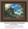 Fantastic Mountain Landscapes, Fine Art Counted Cross Stitch Pattern, Alluring Landscapes Counted Cross Stitch Pattern
