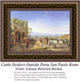 Cattle Dealers Outside Porta San Paolo Rome, Fine Art Counted Cross Stitch Pattern, Social Counted Cross Stitch Pattern