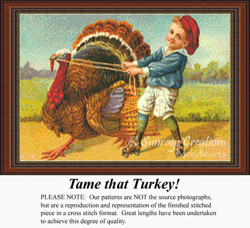 Tame That Turkey!, NS-185 cross stitch pattern