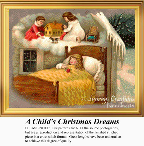 A Child's Christmas Dreams, NS-192 cross stitch pattern