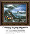 Christ in the Storm on Sea of Galilee, Fine Art Counted Cross Stitch Pattern