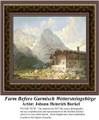 Country Cross Stitch Pattern | Farm Before Garmisch Wettersteingebirge