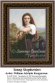 Young Shepherdess, Fine Art Counted Cross Stitch Pattern, Women Counted Cross Stitch Pattern