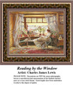 Fine Art Counted Cross Stitch Pattern | Reading by the Window