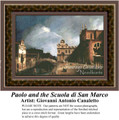 Paolo and the Scuola di San Marco, Architecture Counted Cross Stitch Pattern, Fine Art Counted Cross Stitch Pattern