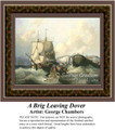 A Brig Leaving Dover, Waterscapes Counted Cross Stitch Pattern, Fine Arts Counted Cross Stitch Pattern