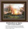 Bombardment of Algiers, Famous Battles Counted Cross Stitch Pattern, Fine Art Counted Cross Stitch Pattern