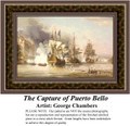 The Capture of Puerto Bello, Famous Battles Counted Cross Stitch Pattern, Fine Art Counted Cross Stitch Pattern