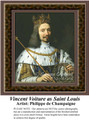 Vincent Voiture as Saint Louis, Fine Art Counted Cross Stitch Pattern,  Men Counted Cross Stitch Pattern