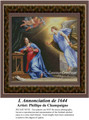 L Annonciation de 1644, Fine Art Counted Cross Stitch Pattern