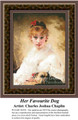 Her Favourite Dog, Fine Art Counted Cross Stitch Pattern, Women Counted Cross Stitch Pattern