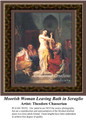 Moorish Woman Leaving Bath in Seraglio, Fine Art Counted Cross Stitch Pattern, Women Counted Cross Stitch Pattern