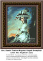 Mrs. Daniel Denison Rogers (Abigail Bromfield), Fine Art Counted Cross Stitch Pattern, Women Counted Cross Stitch Pattern