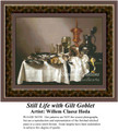 Still Life with Gilt Goblet, Still Lifes Counted Cross Stitch Pattern, Fine Art Counted Cross Stitch Pattern