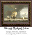 Ships at the Mouth of the Schelde, Fine Art Counted Cross Stitch Pattern, Waterscapes Counted Cross Stitch Pattern