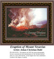 Eruption of Mount Vesuvius, Fine Art Counted Cross Stitch Pattern, Alluring Landscapes Counted Cross Stitch Pattern