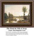 The Pond de Ville d'Avray, Waterscapes Counted Cross Stitch Pattern, Fine Art Counted Cross Stitch Pattern