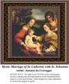 Mystic Marriage of St. Catherine with St. Sebastian, Fine Art Counted Cross Stitch Pattern