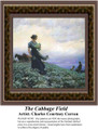 The Cabbage Field, Fine Art Counted Cross Stitch Pattern, Alluring Landscapes Counted Cross Stitch Pattern