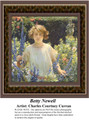 Betty Newell, Fine Art Counted Cross Stitch Pattern, Women Counted Cross Stitch Pattern