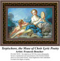 Terpischore, the Muse of Choir Lyric Poetry, Fine Art Counted Cross Stitch Pattern, Women Counted Cross Stitch Pattern