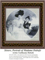 Sepia Cross Stitch Pattern | Sisters, Portrait of Madame Dubufe