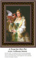 A Treat for Her Pet, Fine Art Counted Cross Stitch Pattern, Women Counted Cross Stitch Pattern