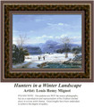 Hunters in a Winter Landscape, Winter Counted Cross Stitch Pattern, Fine Art Counted Cross Stitch Pattern