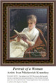 Portrait of a Woman, Fine Art Counted Cross Stitch Pattern, Women Counted Cross Stitch Pattern