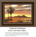 Tropical Landscape, Fine Art Counted Cross Stitch Pattern, Alluring Landscapes Counted Cross Stitch Pattern