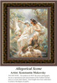 Allegorical Scene, Romance Counted Cross Stitch Pattern, Fine Art Counted Cross Stitch Pattern