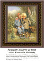 Peasant Children at Rest, Fine Art Counted Cross Stitch Pattern, Children Counted Cross Stitch Pattern