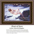 Heart of Snow, Fine Art Counted Cross Stitch Pattern, Women Counted Cross Stitch Pattern