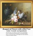 Flower Cross Stitch Pattern | Bouquet of Flowers with a Bird Nest 