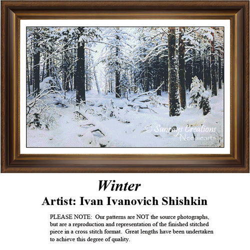 Winter, RE-1225 cross stitch pattern