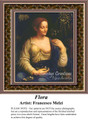 Flora, Fine Art Counted Cross Stitch Pattern, Women Counted Cross Stitch Pattern