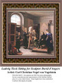 Ludwig Tieck Sitting for Sculptor David d' Angers, Fine Art Counted Cross Stitch Pattern, Social Counted Cross Stitch Pattern