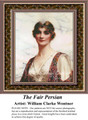 The Fair Persian, Fine Art Counted Cross Stitch Pattern, Women Counted Cross Stitch Pattern