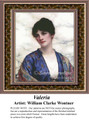 Valeria, Fine Art Counted Cross Stitch Pattern, Women Counted Cross Stitch Pattern